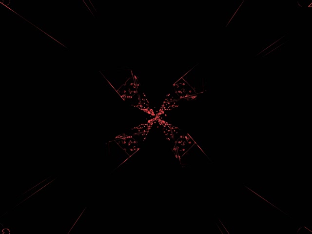 Pulsating Red Star Neon Tunnel VJ Loop 4:3 Classic 60fps Screensaver
