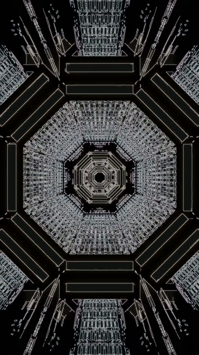 Neon Tunnel Octagon Screen Saver 60fps 9:16 Reels VJ Loop PC Laptop