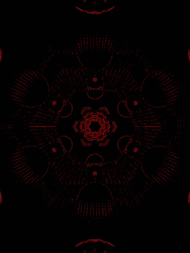 Pulang Fractal Kaleidoscope Neon Tunnel 3:4 iPad Portrait 60fps Screensaver VJ Loop