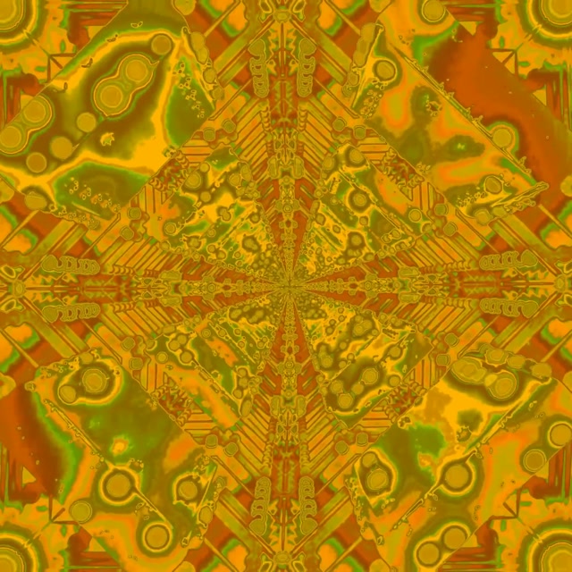 Neon Tunnel Gintong Fractal Kaleidoscope 1:1 Square 60fps Screensaver VJ Loop