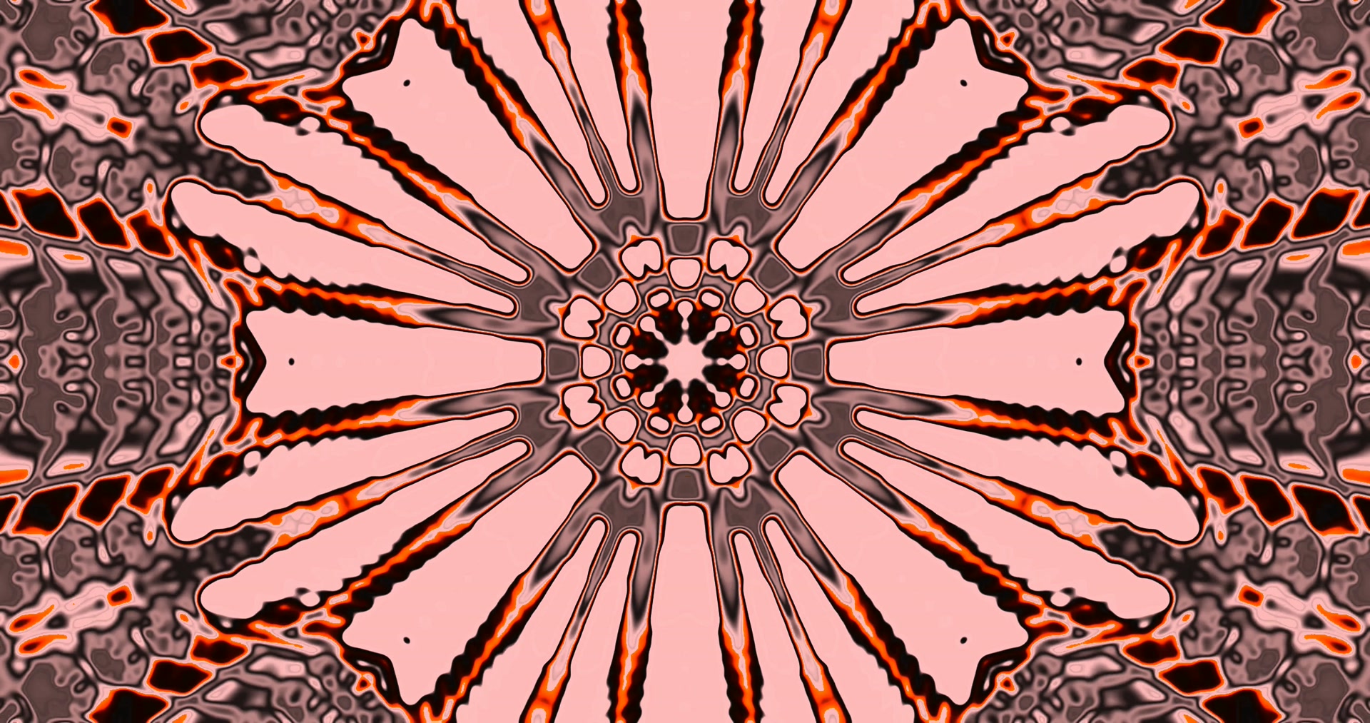 Pembe Neon Tünel Kaleidoskop 4K UHD 60fps Ekran Koruyucu VJ Loop