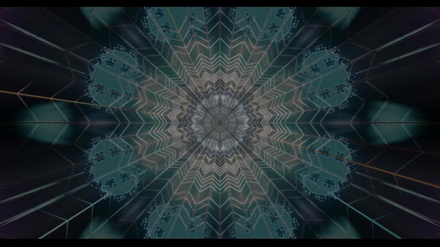 Karanlık Geometrik Kaleidoskop VJLoops - Soyut Mandala Hareket Arkaplanı