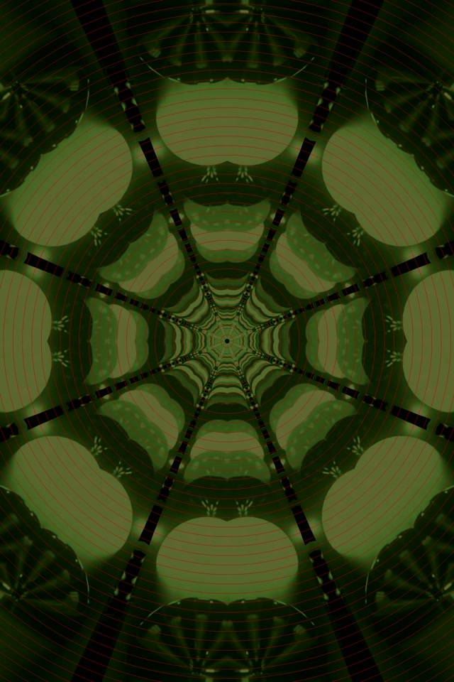 Spiraling Green Neon Tunnel 9:16 60fps VJ Loop Screensaver