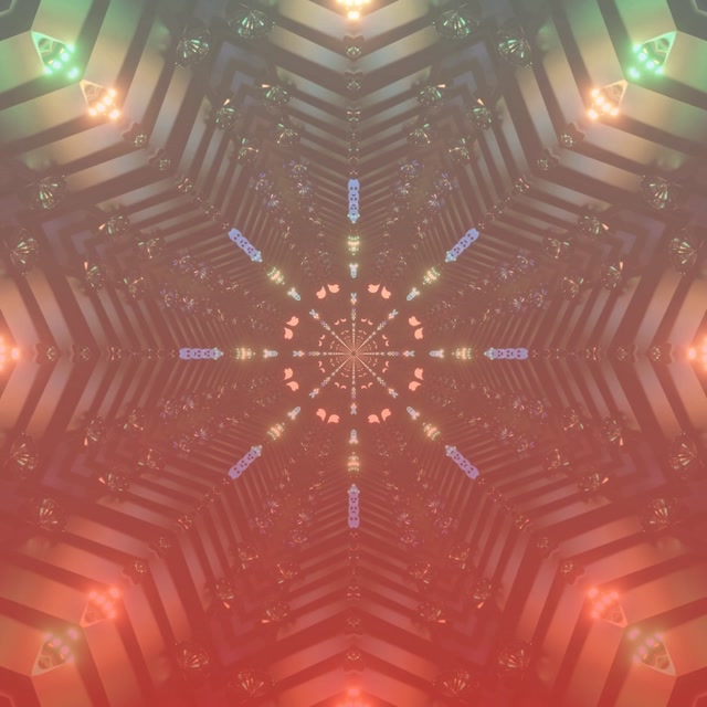 Neon Tünel Pembe Kaleidoskop Vj Loop 1:1 Kare 60fps Ekran Koruyucu