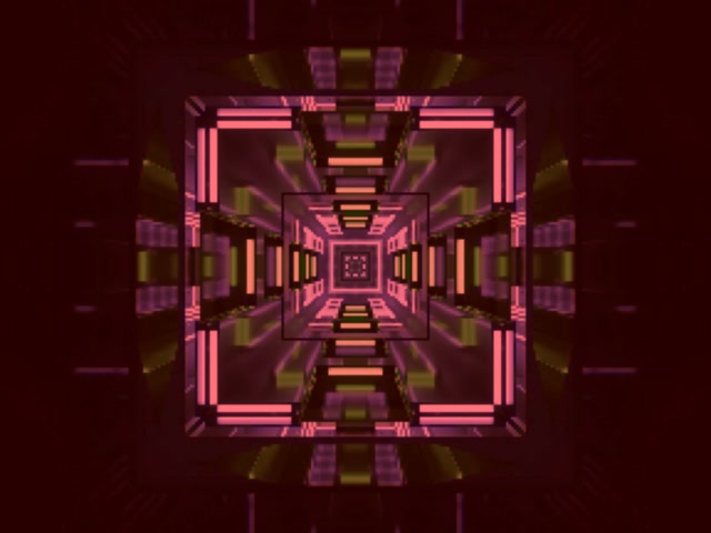 Neon Tunnel Pink Grid VJ Loop 4:3 Classic 60fps Screensaver