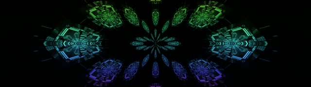 32:9 Ultrageniş Neon Tünel Çok Renkli Altıgen Kaleidoskop 60fps Ekran Koruyucu VJ Görüntü