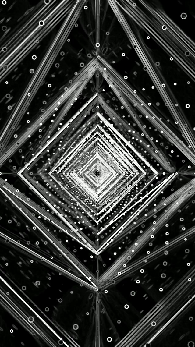 Neon Tunnel Spiraling Diamond Vortex Vj Loop 9:16 Reels 60fps Screensaver