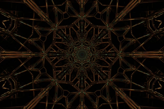 Bakır Neon Tüneli Fraktal Ekran Koruyucu 3:2 Surface 60fps VJ Loop