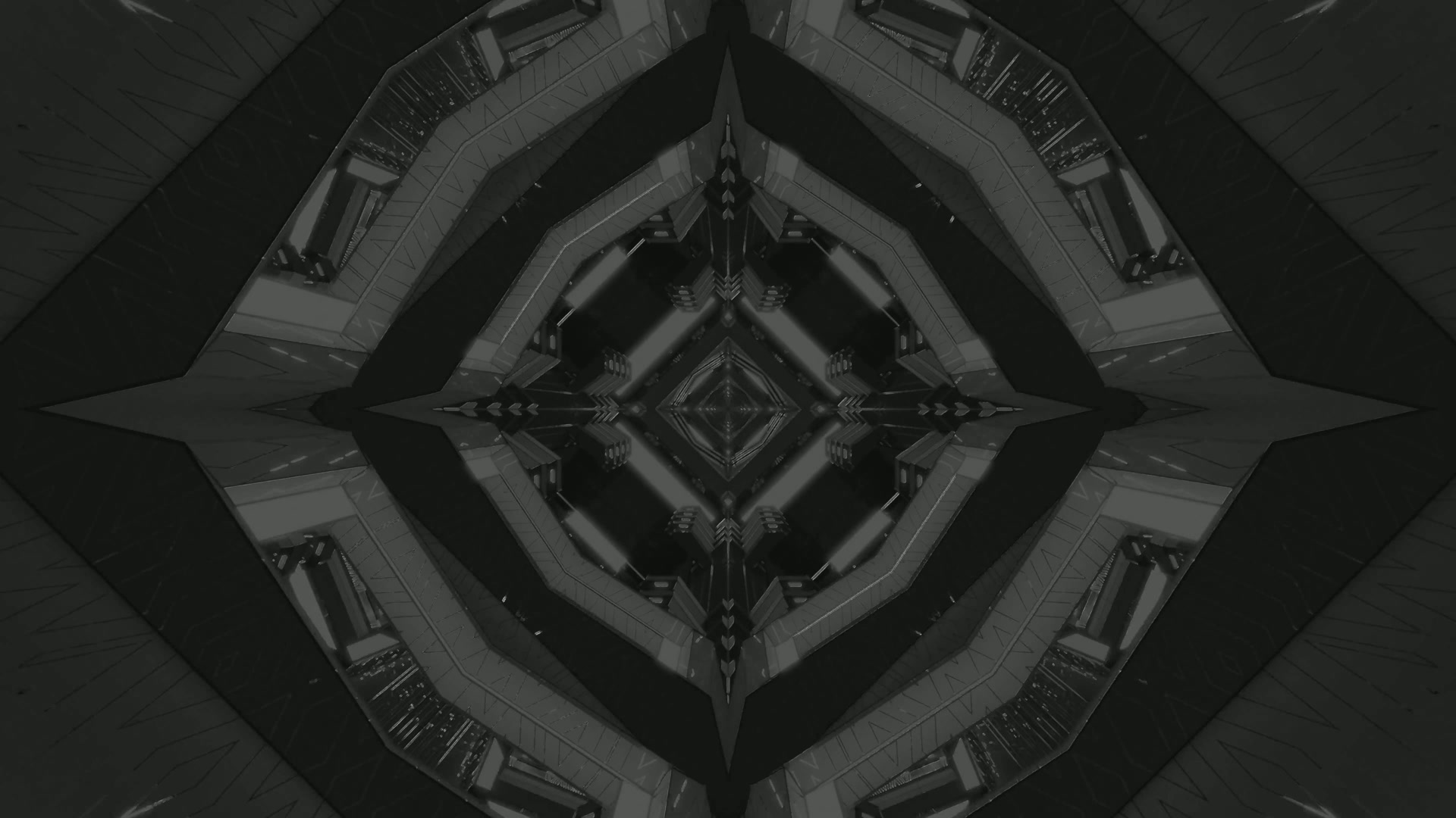 Koyu Geometrik Neon Tünel Ekran Koruyucu 4K UHD 60fps VJLoops