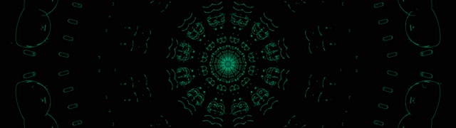 Koyu Yeşil Kaleidoskop Soyut Desen VJLoops Hareket Arkaplanı