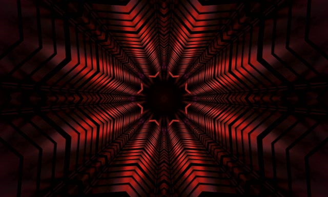 Vj loop Neon Tünel Kırmızı Yıldız Kaleidoskop 5:3 wide 60fps Ekran Koruyucu