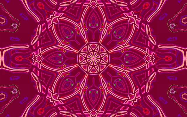 Neon Tünel Crimson Mandala VJ Loop 16:10 macbook 60fps Ekran Koruyucu