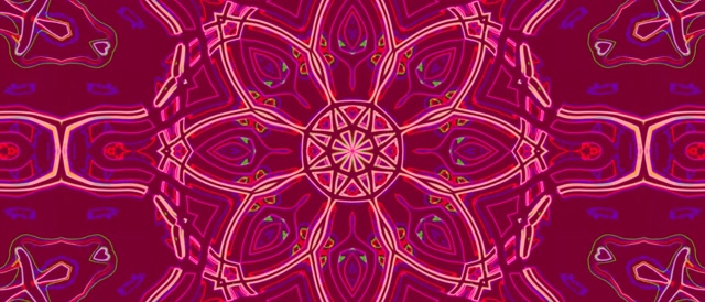 Neon Tünel Crimson Kaleidoskop Bloom 21:9 Ultrawide 60fps Ekran Koruyucu VJ Loop