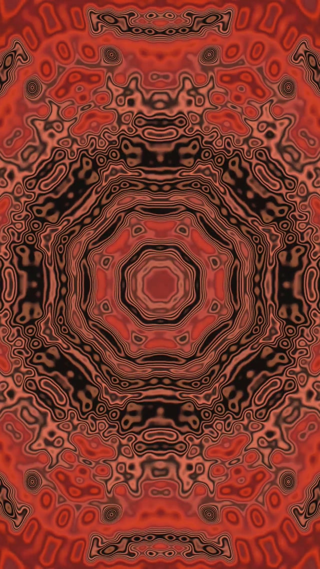 Kırmızı Neon Tünel Mandala Ekran Koruyucu 60fps 9:16 Reels VJLoops PC