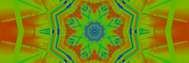 Neon Tünel Kaleidoskop Yıldız VJ Loop 3:1 Triple Wide 60fps Ekran Koruyucu