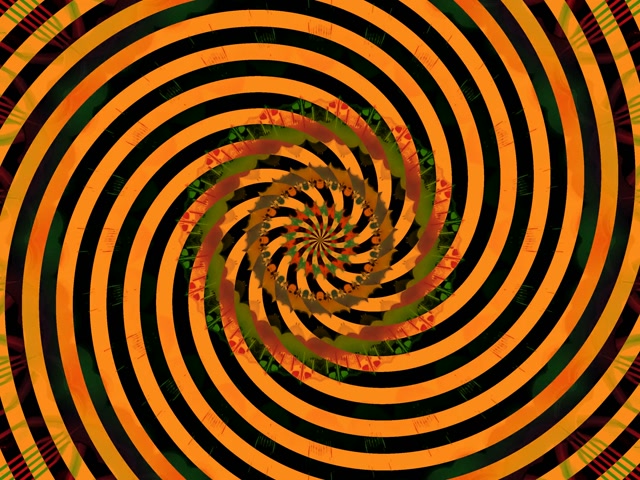 Neon Tünel Spiral Girdap VJ Loop 4:3 Classic 60fps Ekran Koruyucu Turuncu Siyah