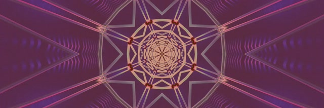 Neon Tünel Kaleidoskop Yıldız Patlaması 3:1 Üçlü Geniş 60fps Ekran Koruyucu Vj Loop