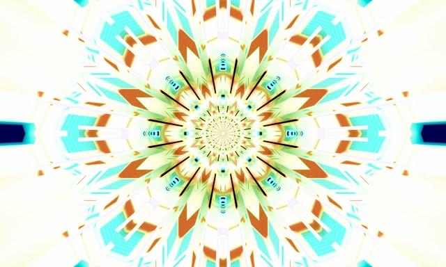 Neon Tüneli Kaleidoskop Mandala Patlaması VJ Loop 5:3 Wide 60fps Ekran Koruyucu