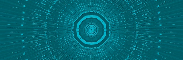 Turkuaz Sekizgen Neon Tünel Vj Loop 3:1 Triple Wide 60fps Screensaver