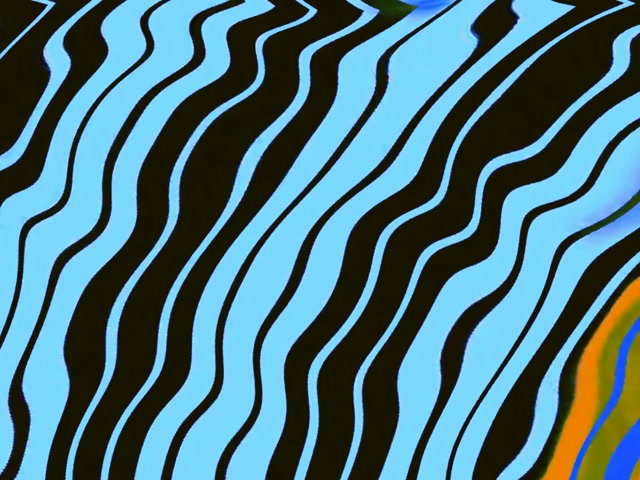 Neon Tünel Dalgalı Şeritler Mavi Turuncu 4:3 Klasik 60fps Ekran Koruyucu VJ Loop