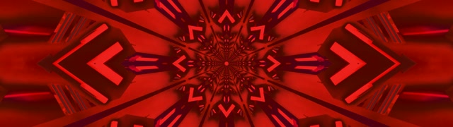 Kırmızı Fraktal Kaleidoskop Neon Tüneli 32:9 Süper Ultrawide 60fps Ekran Koruyucu VJ Loop