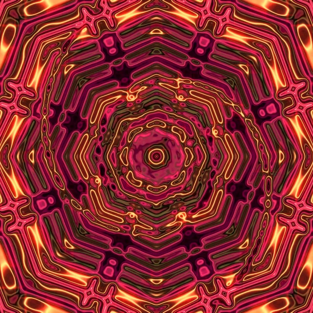 Neon Tünel Mandala Vortex VJ Loop 1:1 Square 60fps Ekran Koruyucu