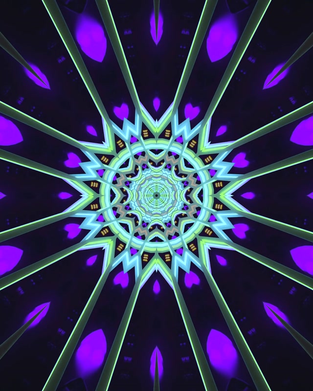 Neon Tüneli Mor Yıldız Ekran Koruyucu 60fps 4:5 Instagram VJ Loop