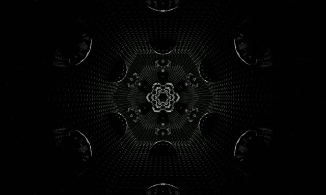 Neon Tünel Karanlık Fraktal Kaleydoskop 5:3 wide 60fps Ekran Koruyucu Vj Loop