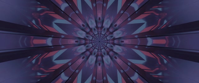 Neon Tüneli Kaleidoskop Patlaması VJ Loop 2.39:1 Cinemascope 60fps Ekran Koruyucu