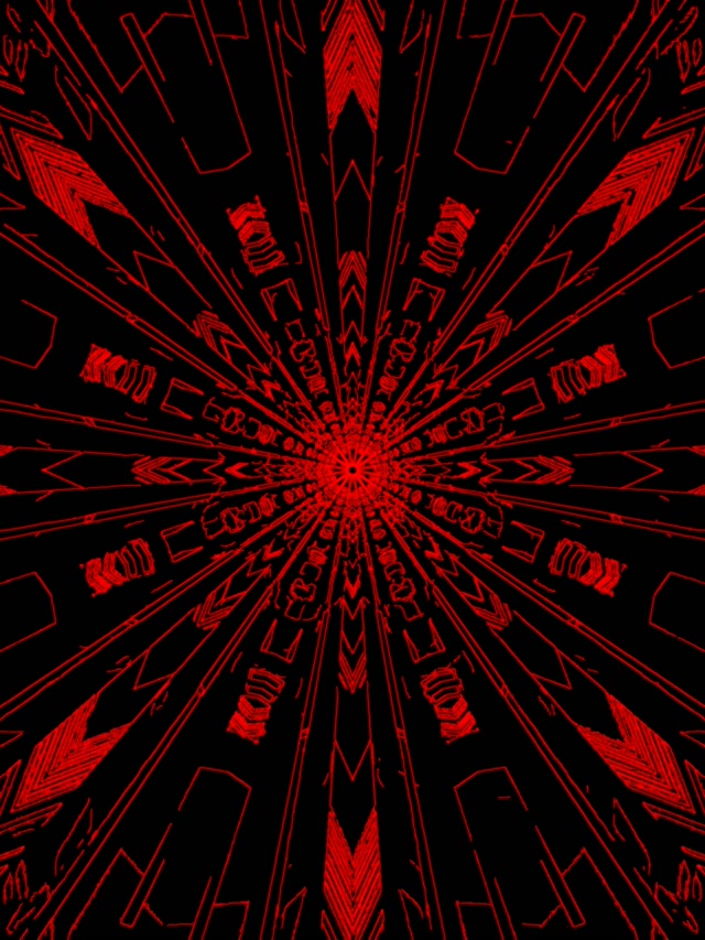 Neon Tünel Yeşil Kaleidoskop Patlaması VJ Loop 3:4 iPad Dikey 60fps Ekran Koruyucu