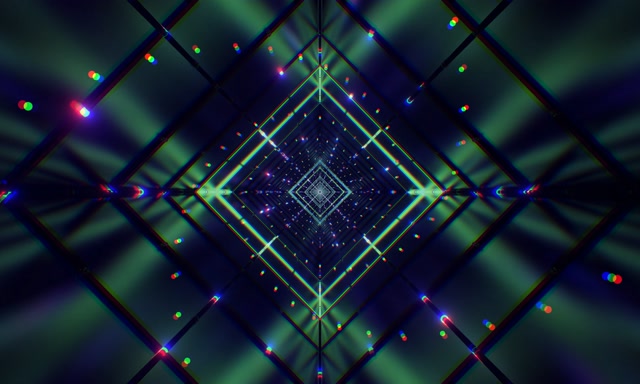 Neon Tünel Elmas Girdap VJ Loop 5:3 Geniş 60fps Ekran Koruyucu