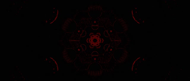 Kırmızı Mandala Neon Tunnel VJ Loop 21:9 Ultrawide 60fps Ekran Koruyucu