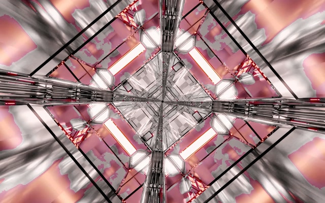Neon Tunnel Pembe Elmas Kaleidoskop VJ Loop 16:10 Macbook 60fps Ekran Koruyucu