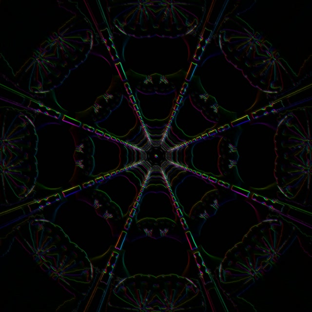 Neon Tunnel Kaleidoscope Vortex | 1:1 Square 60fps Screensaver Loop