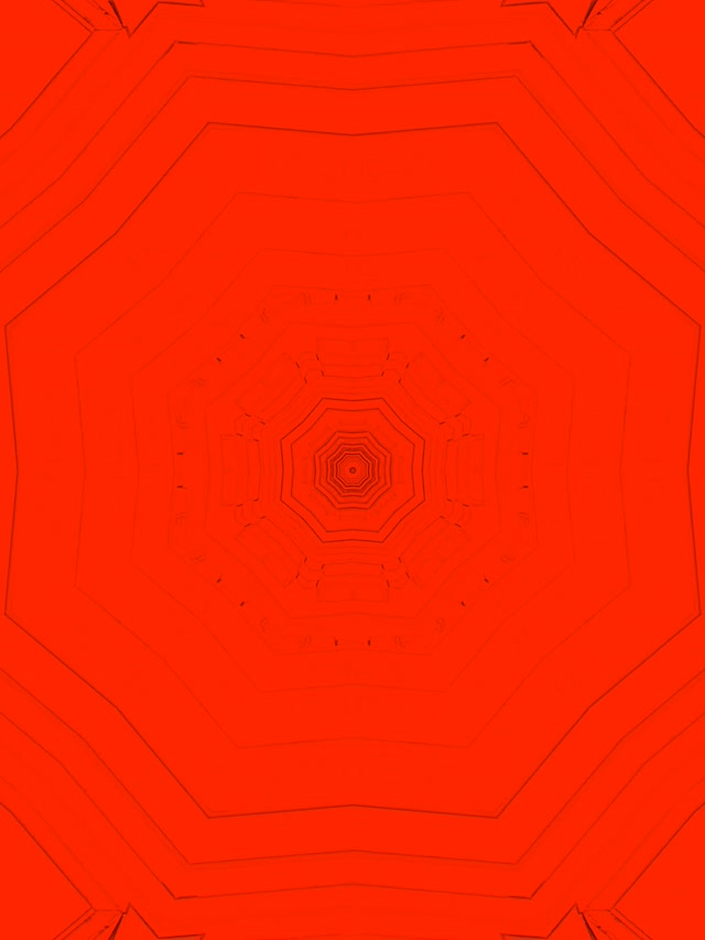 Pulsating Red Hexagon Neon Tunnel 3:4 iPad Portrait 60fps Screensaver VJ Loop