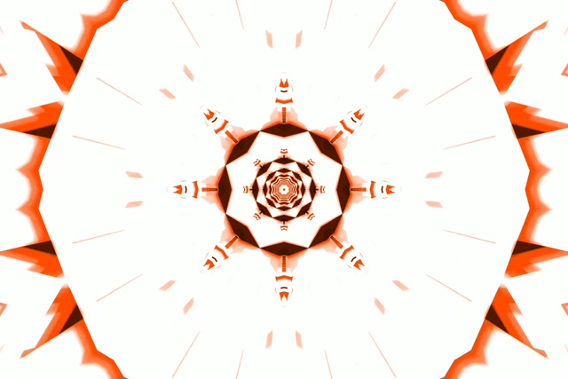 Red Kaleidoscope Neon Tunnel 3:2 Surface 60fps Screensaver Vj Loop