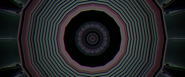 Pulsating Neon Tunnel VJ Loop 60fps 2.39:1 Cinemascope Screensaver
