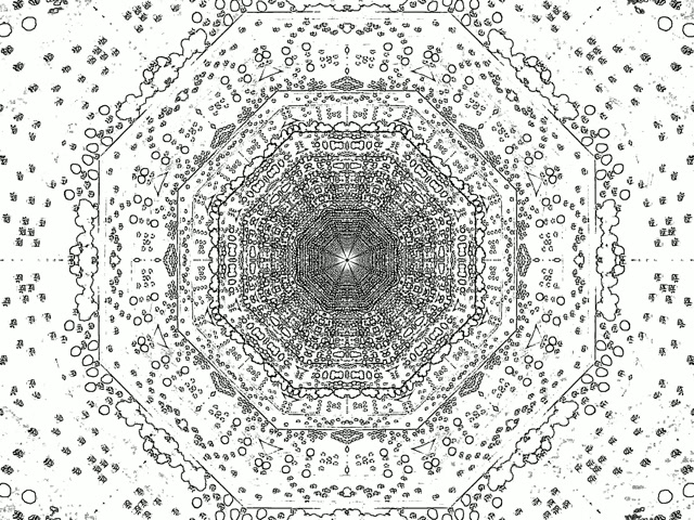 Neon Tunnel Octagon Bubble Vortex Screensaver 4:3 Classic 60fps Vj Loop