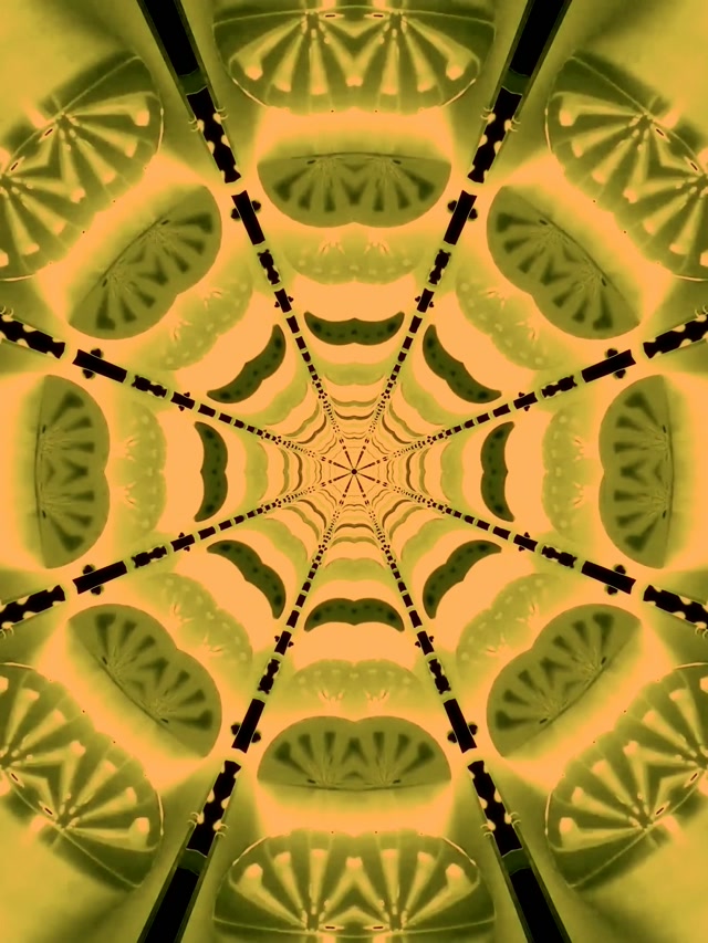 Neon Tunnel Spider Web Kaleidoscope Vj Loop 3:4 iPad Portrait 60fps Screensaver