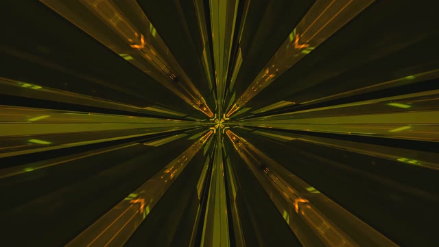 Золото-Зелений Абстрактний Радіальний Спалах VJ Loop - Динамічний Фон Руху