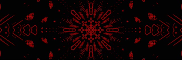 Червоний фрактальний калейдоскоп неоновий тунель Vj Loop 3:1 Triple Wide 60fps заставка