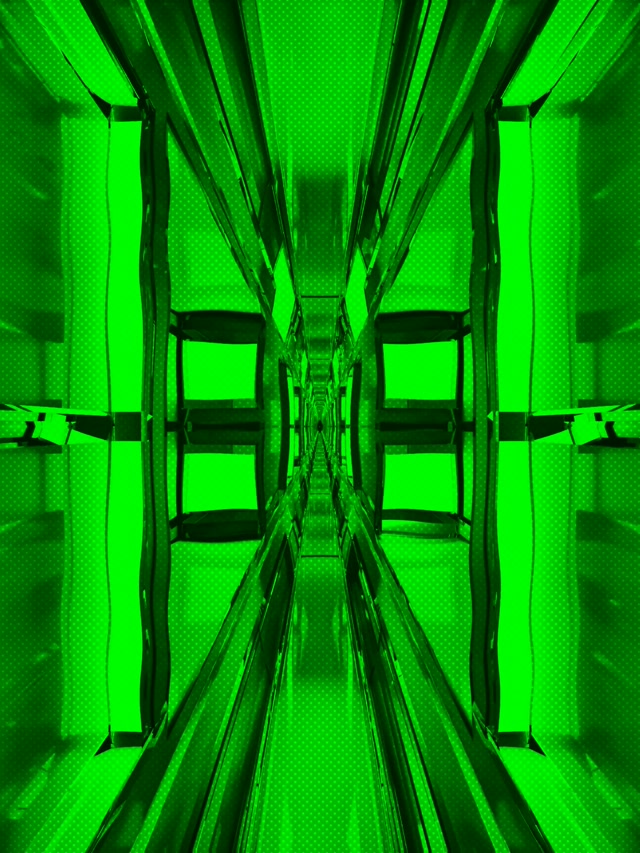 Green Neon Tunnel VJ Loop 3:4 iPad Portrait 60fps Screensaver