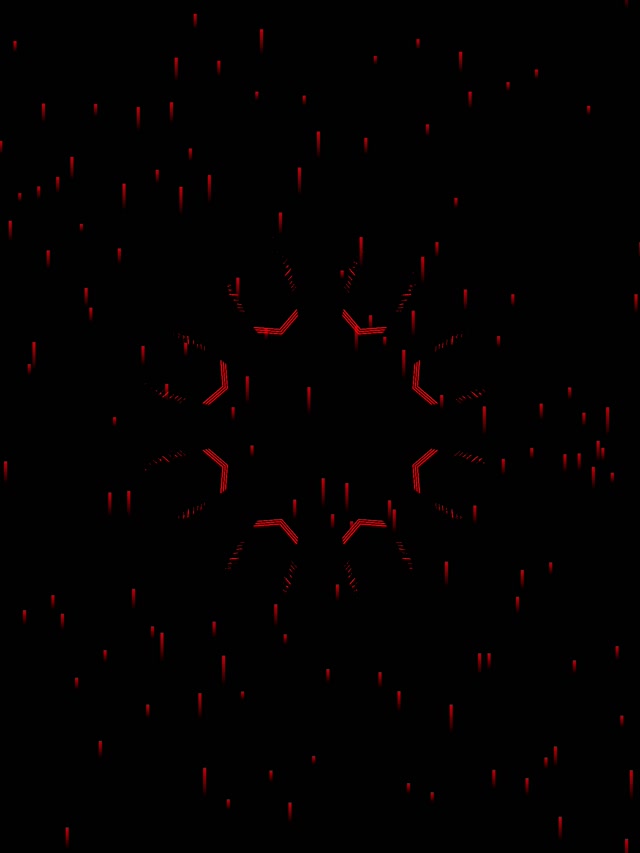 Червоний неоновий тунель заставка 3:4 iPad Portrait 60fps Vj Loop темний фрактальний візерунок