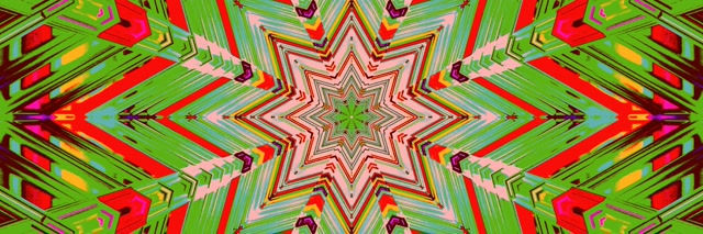 Неоновий Тунель Калейдоскоп Зоряний Вибух VJ Loop 3:1 Triple Wide 60fps Screensaver