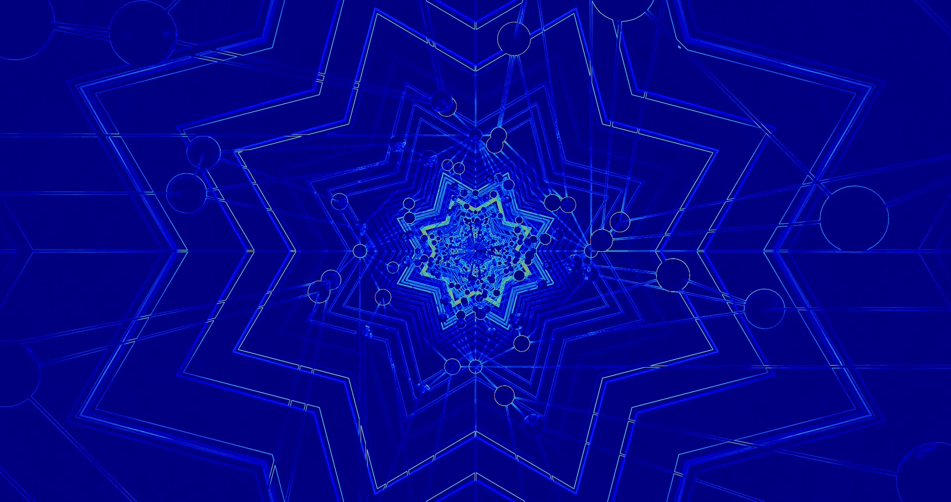 Blue Neon Tunnel Star Screensaver 4K Uhd 60Fps Vj Loop