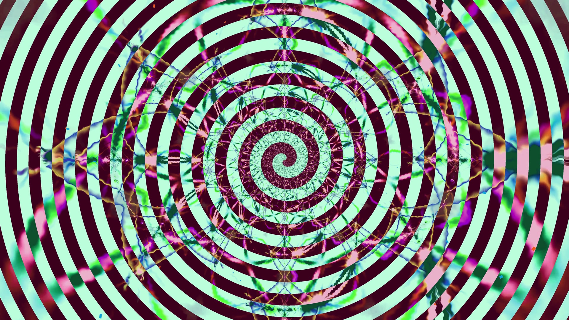 Đường Hầm Neon Xoay Psychedelic Screensaver 4K UHD 60fps Live Wallpaper