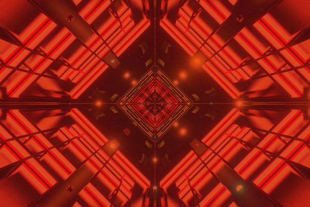 Red Neon Tunnel Diamond Vortex VJ Loop 3:2 Surface 60fps Screensaver