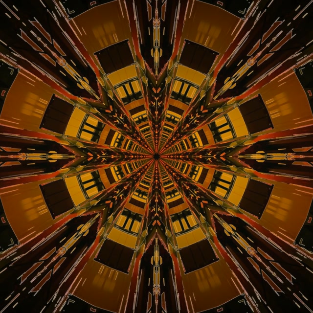 Neon Tunnel Kaleidoscope Burst 1:1 Square 60fps Screensaver Vj Loop