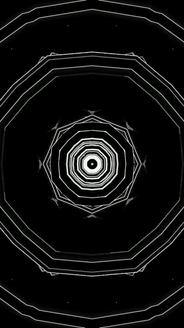 Đường hầm Neon Decagonal Xoáy Vj Loop 9:16 Reels 60fps Screensaver