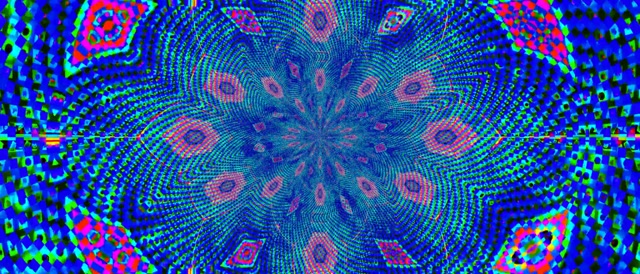 Neon Tunnel Swirling Blue Fractal Vortex 21:9 Ultrawide 60fps Screensaver Vj Loop